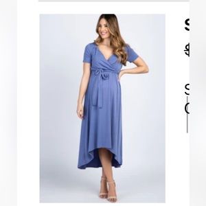 Slate Blue Maternity Dress - New